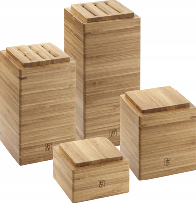 Set kuti kuzhine Zwilling Storage, 4 copë, bambu, ngjyrë druri natyrale