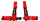 Rrip sigurie sportiv Slide JB-PA-049, 4 pika, 3", i kuq