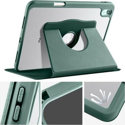 Mbulesë-stand për iPad Air 13 2024, bookcase, TPU, jeshile