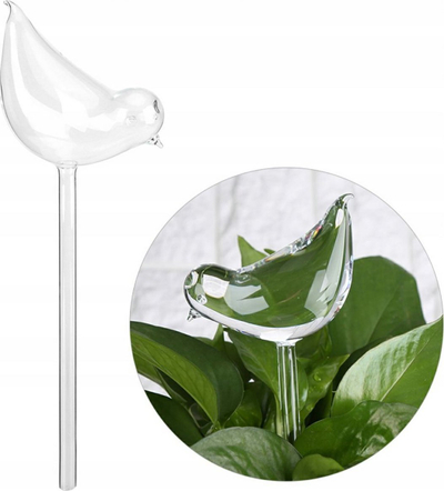Ujitës automat për bimë Bird, 80ml, plastikë transparente, i tejdukshëm