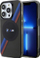 Mbulesë telefoni BMW M Tricolor për iPhone 14 Pro, hardcase, MagSafe, gri e zezë
