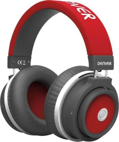 Kufje me Bluetooth Denver, të hirta / të kuqe 