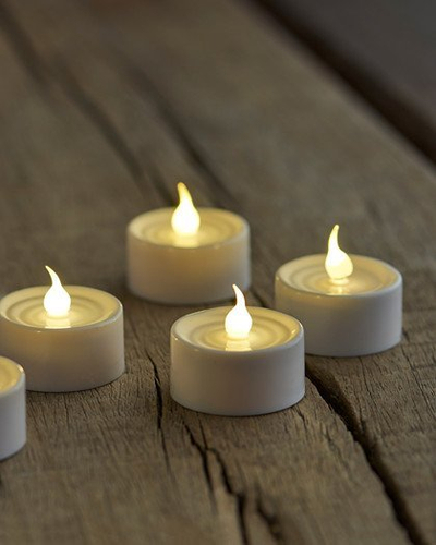 Kandila LED Sirius Tea Lights, set me 4 copë, me timer, të bardhë