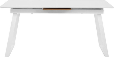 Tavolinë ngrënieje zgjatëse Beliani KALUNA, 160–200 cm, MDF, e bardhë