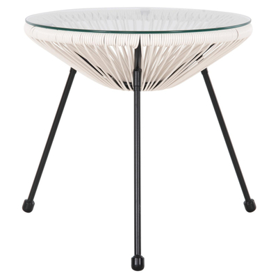 Tavolinë për kafe jashtme Allegra Φ47x45Hcm (HM5874.12), zezë/ bardhë