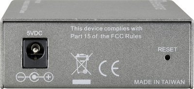 Konvertues media LevelOne FVS-3000, RJ45 në SFP, Fast Ethernet, gri