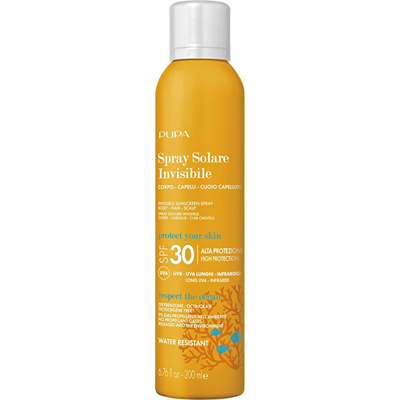 Sprej mbrojtës ndaj diellit PUPA Milano SPF 30 Spray Solare Invisibile, 200 ml