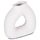 Vazo dekorative Clayvon 17x6x17,5Hcm (HM4411), bardhë
