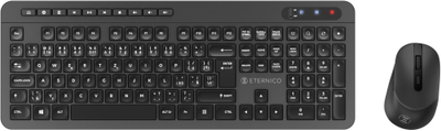 Set tastierë dhe maus Eternico KS4004, wireless 2.4 GHz, USB, i zi