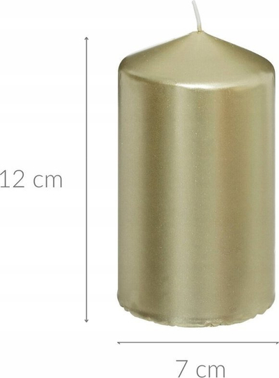Kandil dekorativ Feeric Christmas Round Satin Gold, 335g, 12cm, i artë