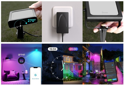LED лента SMART Govee Flood Lights, 4 парчиња - за отворено