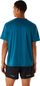 Bluzë sportive ASICS FUJITRAIL LOGO SS TOP për burra, thahet shpejt, blu e errët