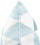 Jastëk për kopsht TRIFOS Geometric, 40 x 70 cm, model me figura, blu me të bardhë