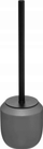 Mbajtëse furçe WC 5five Simply Smart Trio, 39 cm, gri me të zezë
