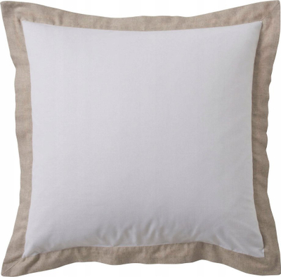 Set shtrati Lauraline Cotton Bedding With Linen Blend, 240x220 cm, pambuk me liri, i bardhë