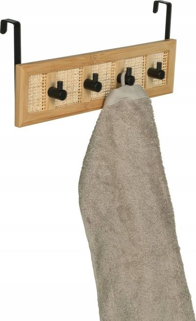 Varëse dere Wenko Allegre, 33 x 14 x 6 cm, bambu dhe çelik inox, natyrë e zezë