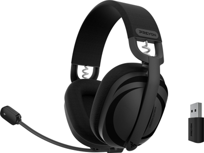 Set gaming Preyon Tornado Fly PTF40B me qëndrus kufjesh Heron Beak PHB41B, RGB, wireless charging, i zi