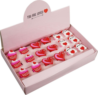 Set dekorativ unaza Arpex Valentines Ring Mix, për Shën Valentin, për punime artizanale, multikolor