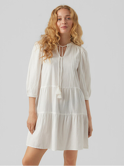 Fustan VERO MODA VMPRETTY Regular Fit, i bardhë