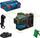 Lazer kryq Bosch GLL 18V-120-33 CG, rreze jeshile 360°, bateri 4Ah, jeshil