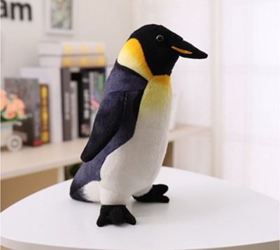 Lodër pelushi pinguin perandor, 45 cm, bardh e zi