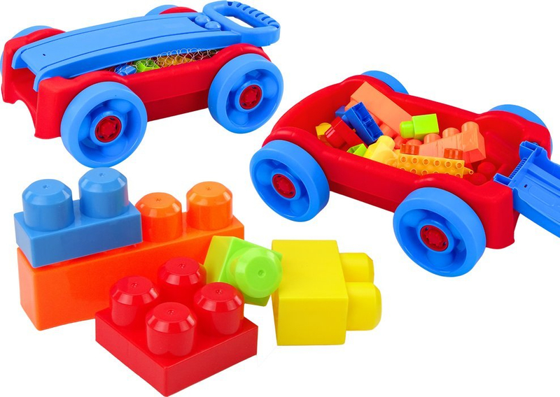 Set ndërtimi LEAN Toys Baby Wagon, 22 pjesë, me karrocë, shumëngjyrëshe