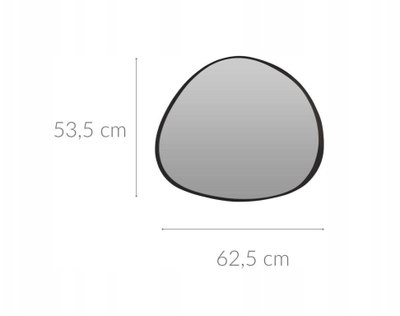 Pasqyrë dekorative Home Styling Collection Organic, 62.5 x 53.5 cm, kornizë e zezë