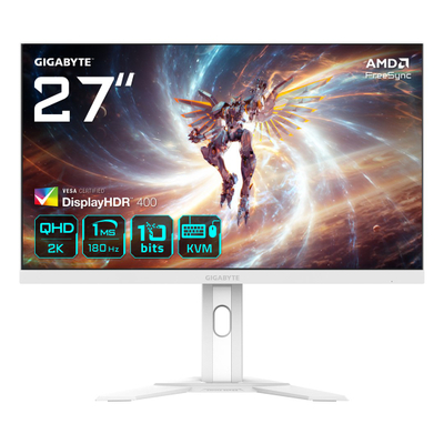 Monitor gaming GIGABYTE M27QA ICE, 27", QHD 2K 180Hz, i bardhë