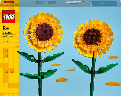 Set ndërtimi LEGO Sunflowers 40524, model dekorativ, lule dielli shumëngjyrëshe