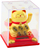 Figurë dekorative Chinese Lucky Cat, me kuti ekspozimi, me panel diellor, bezhë