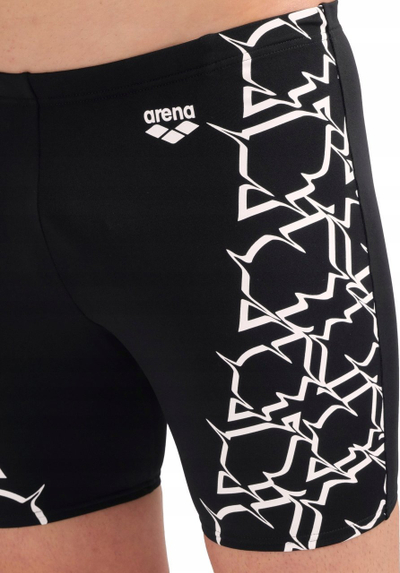 Rroba banje jammer për burra Arena Graphic Mid, MaxLife, UV 50+, të zeza