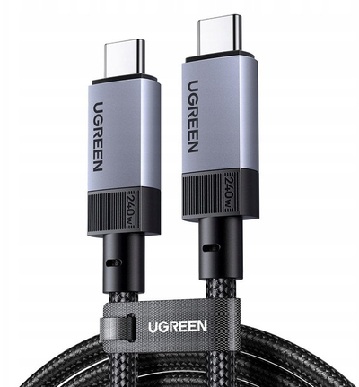 Kabllo USB C UGREEN USB4 240W, 40Gbps, 8K 60Hz, e zezë