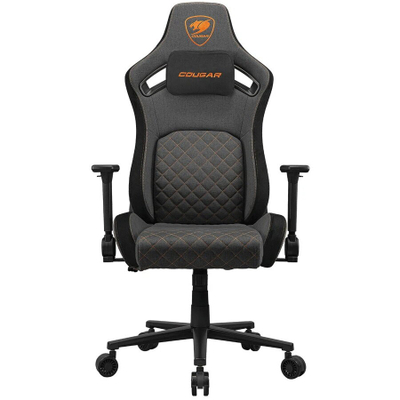 Karrige gaming Cougar Defensor Gold F, deri 120 kg, krahë 4D të rregullueshëm, gri portokalli