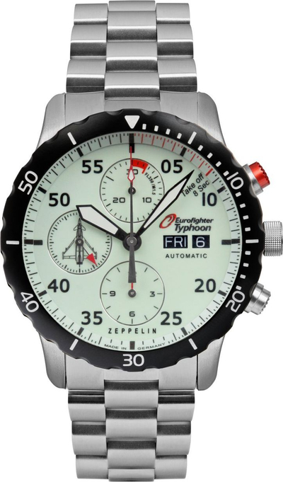 Orë dore Zeppelin 7218M-5 Eurofighter, automatike, kronograf, 43mm, metalike