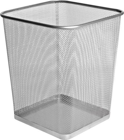 Кош за хартија FOROFIS, метална мрежа, 25L, сребрена боја
