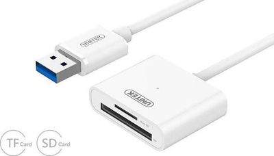 Lexues Unitek (Y-9321), SD në USB 3.0, i bardhë
