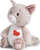 Loje pelushi NICI Cat Fluffy 49409, 35cm, koleksioni Love Classic, gri me të bardhë