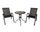 Set mobiljesh oborri Heinner Savona, 3 pjesë, alumin dhe MDF, i zi