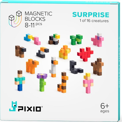 Set lodrash magnetike Pixio Surprise Series, 11 pjesë, shumëngjyrëshe
