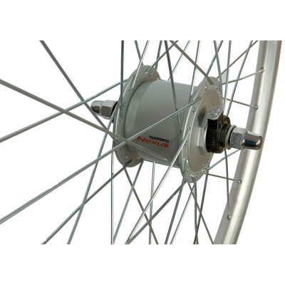 Предно тркало за велосипед Shimano Nexus, 28\", динамо 6V 3W, сребрено