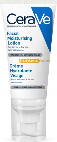 Krem fytyre CeraVe Facial Moisturising Lotion, SPF 30, 52ml, i bardhë