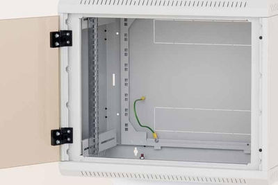 Kabinet muror TRITON Delta 4S 4U, 19", derë xhami sigurie, gri e hapur