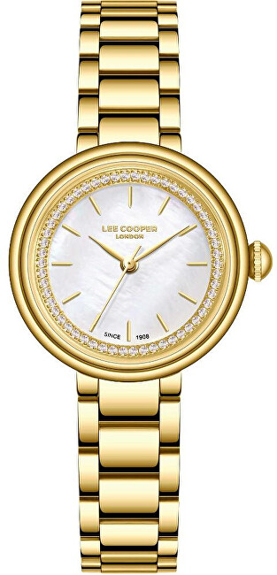 Orë dore për femra Lee Cooper LC08279.120, 28mm, metal, ngjyrë ari