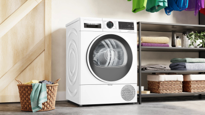 Tharësja Bosch Serie 6 WQG233DFPL, 8kg, me pompë nxehtësie, e bardhë