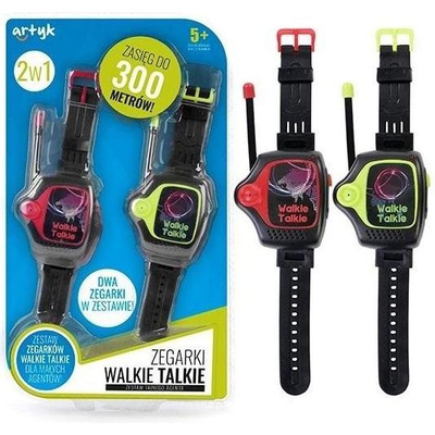 Ora walkie talkie Artyk, set 2 copë, rreze 0.30km, shumëngjyrëshe
