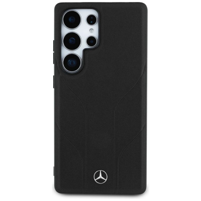 Kapak telefoni Mercedes-Benz për Samsung Galaxy S25 Ultra, lëkurë, MagSafe, i zi