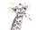 Kartolinë Clear Creation Gilded Square CL3804_BL Giraffe, pa tekst, me zarf