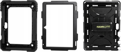 Kuti mbrojtëse për tablet me mbajtëse kick stand, universale, e zezë