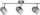 Lampë tavanore Spot Light Olivia 2764327, 3x60W, E27, argjendi