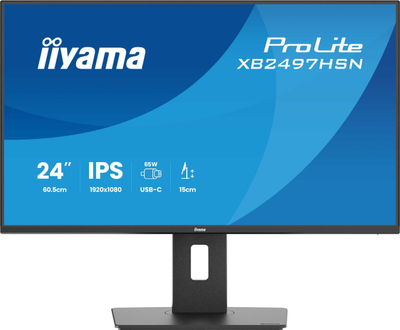Monitor Iiyama ProLite XB2497HSN-B1, 24", Full HD, IPS, i zi
